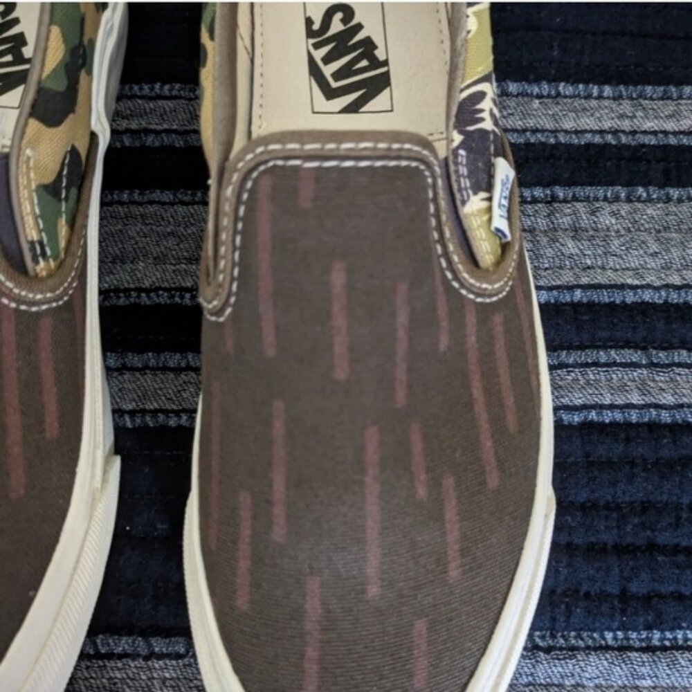 Vans OG Slip On LX Women 8 Canvas Mixed Camo Brown VNOA3AV7VYT 012026 - Picture 4 of 11